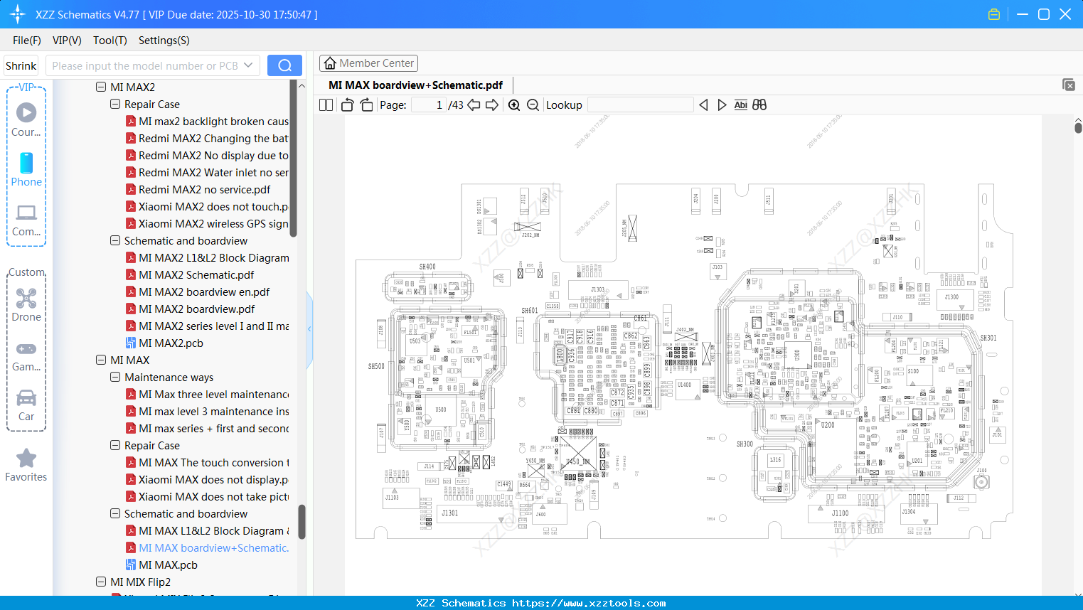 Xiaomi MI MAX Boardview+Schematic